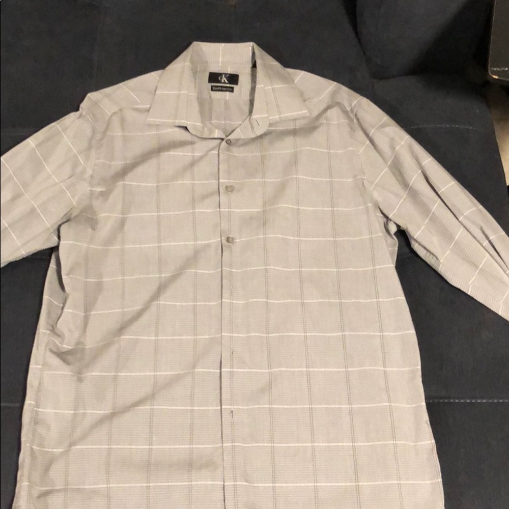 Calvin Klein slim fit non iron large 16 1/2 34/35
